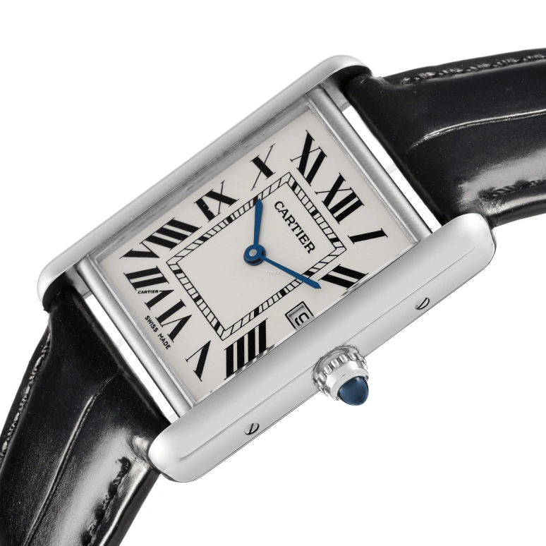 Cartier,Tank 34x26mm,34x26mm,White Gold,Silver,Quartz,Day,In-house Caliber,W1540956