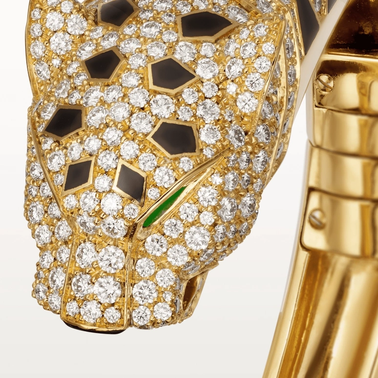 Cartier,Panthère Jewelry Watches 17mm,17mm,Yellow Gold,Black,Quartz,Sapphire,Crystal Glass,Other,HPI01219