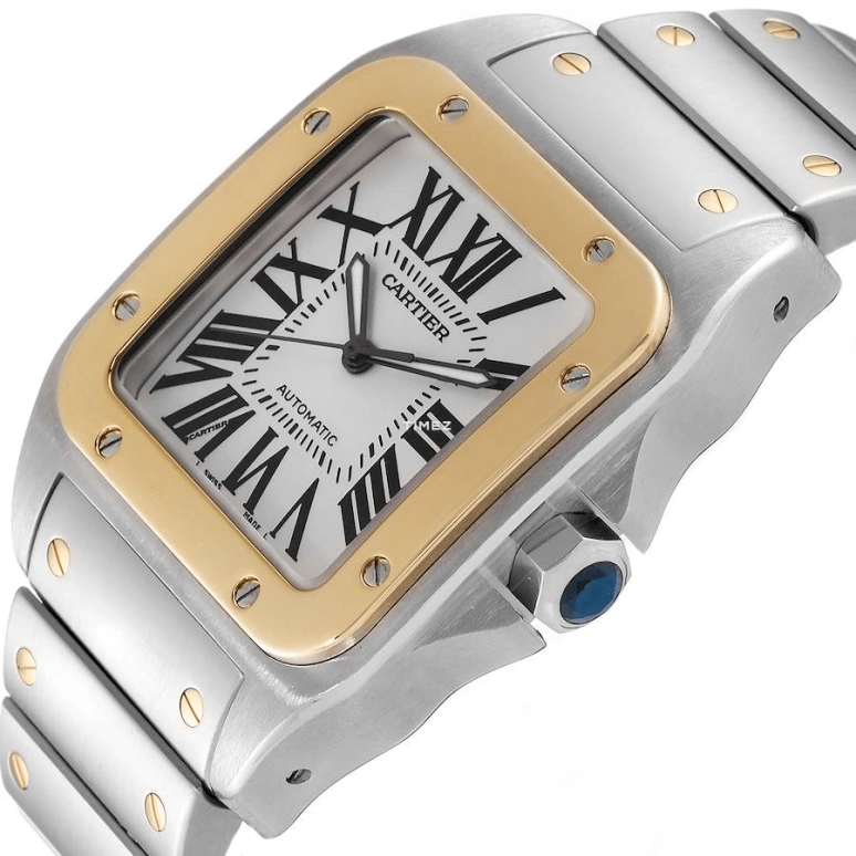 Cartier,Santos de Cartier 38.70x47.40mm,38.70x47.40mm,Stainless Steel,Silver White,Automatic,42hours,In-house Caliber,W200728G