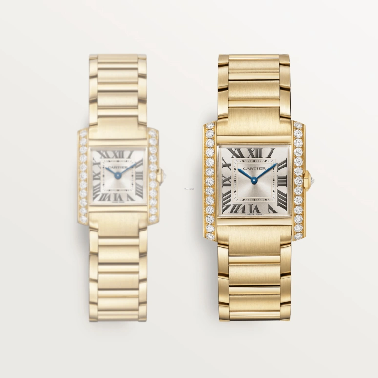 Cartier,Tank 32x27mm,32x27mm,Yellow Gold,Gold,Quartz,Sapphire,Crystal Glass,Square,WJTA0061