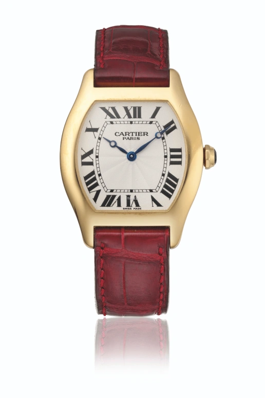 Cartier,Tortue 43x33mm,43x33mm,Yellow Gold,Silver White,Handwound,In-house Caliber,Tonneau,2496C