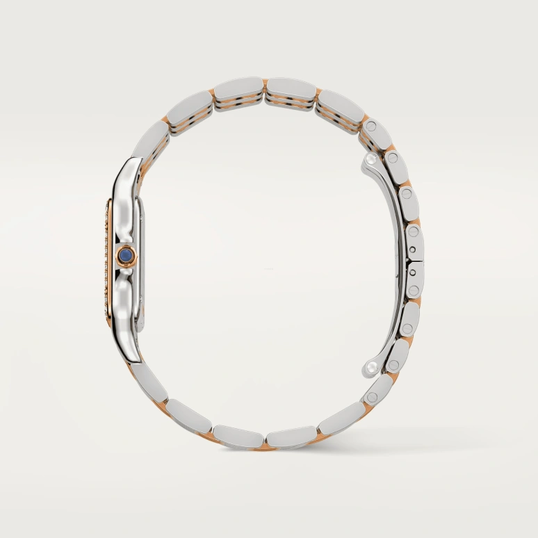 Cartier,Panthère de Cartier 29x37mm,29x37mm,Stainless Steel,Rose Gold,Silver,Quartz,Sapphire,Crystal Glass,Square,W3PN0007