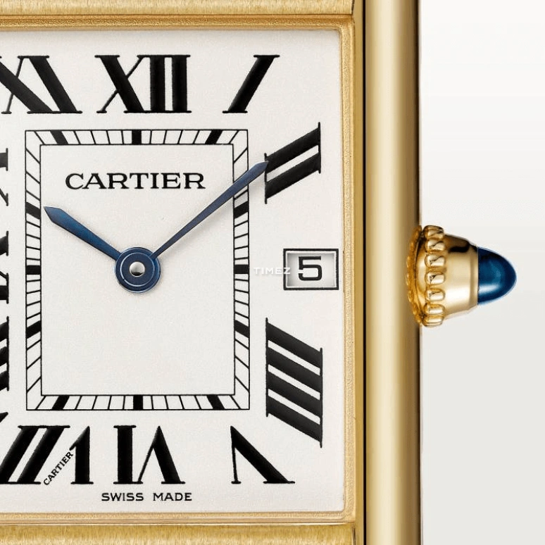 Cartier,Tank 33.70x25.50mm,33.70x25.50mm,Yellow Gold,Silver,Quartz,Day,Hardlex,W1529756