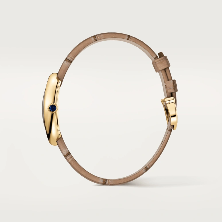 Cartier,Baignoire 31x23mm,31x23mm,Yellow Gold,Silver,Quartz,Sapphire,Crystal Glass,Oval,WGBA0007