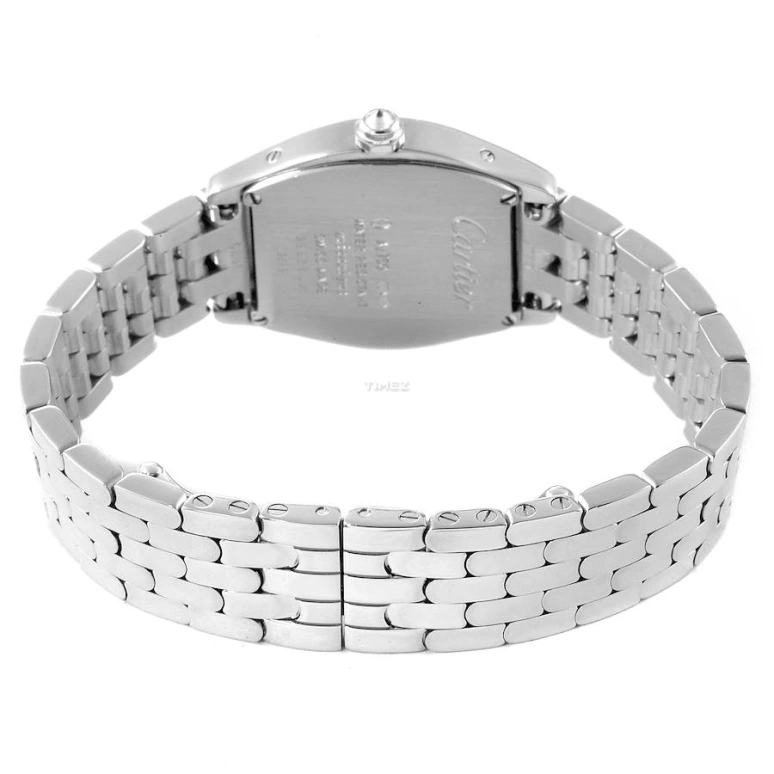 Cartier,Tortue 30x24mm,30x24mm,White Gold,Silver,Quartz,Sapphire,Crystal Glass,Tonneau,WA501011