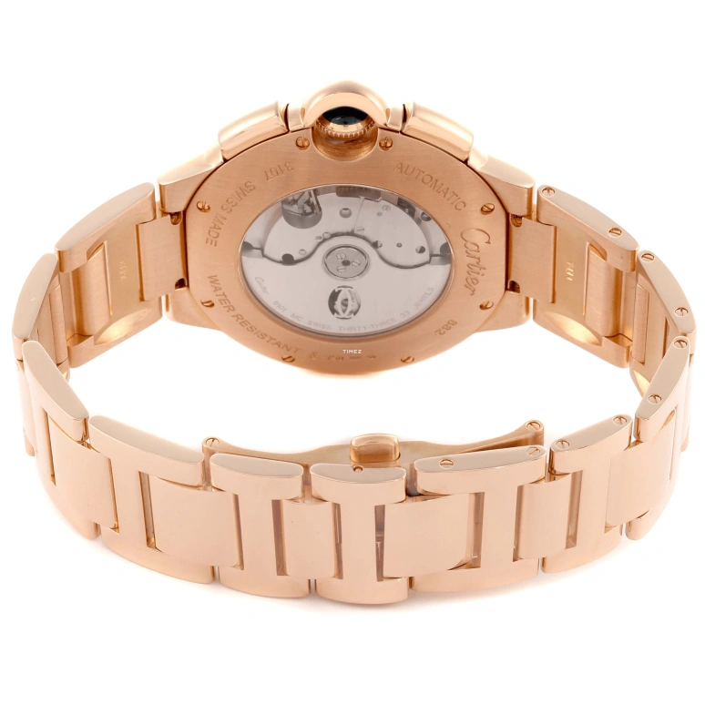 Cartier,Ballon Bleu de Cartier 47mm,47mm,Rose Gold,Silver,Automatic,Chronograph,Day,W6920010