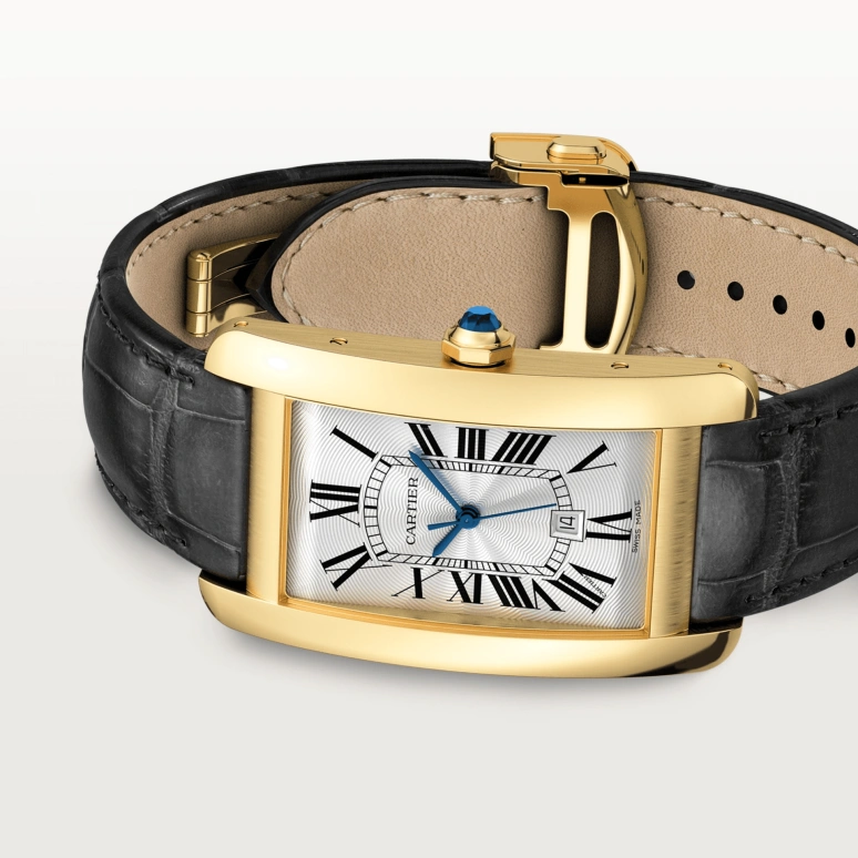 Cartier,Tank 45.10x26.60mm,45.10x26.60mm,Yellow Gold,Silver,Automatic,Day,In-house Caliber,WGTA0041