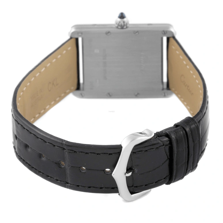 Cartier,Tank 34x26mm,34x26mm,White Gold,Silver,Quartz,Day,In-house Caliber,W1540956