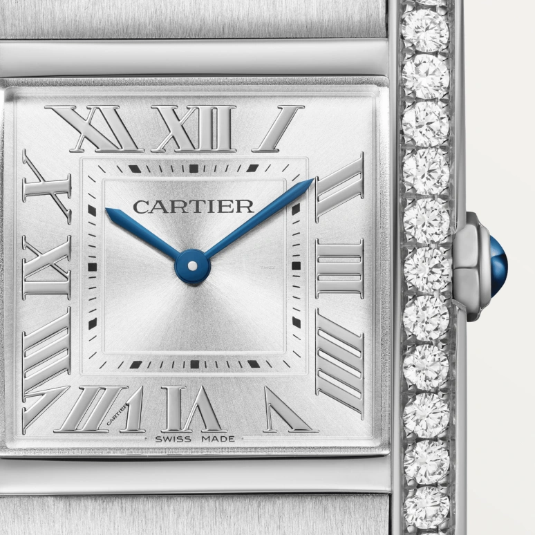 Cartier,Tank 32x27mm,32x27mm,Stainless Steel,Silver,Quartz,Sapphire,Crystal Glass,Square,W4TA0021