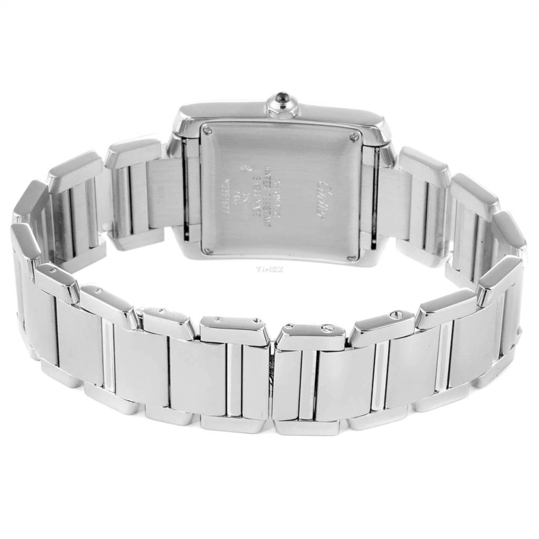 Cartier,Tank 37x28mm,37x28mm,White Gold,White,Automatic,Day,In-house Caliber,W50011S3
