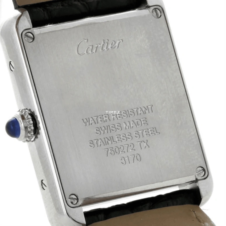 Cartier,Tank 24x30mm,24x30mm,Stainless Steel,Silver,Quartz,In-house Caliber,Sapphire,Crystal Glass,W1018255