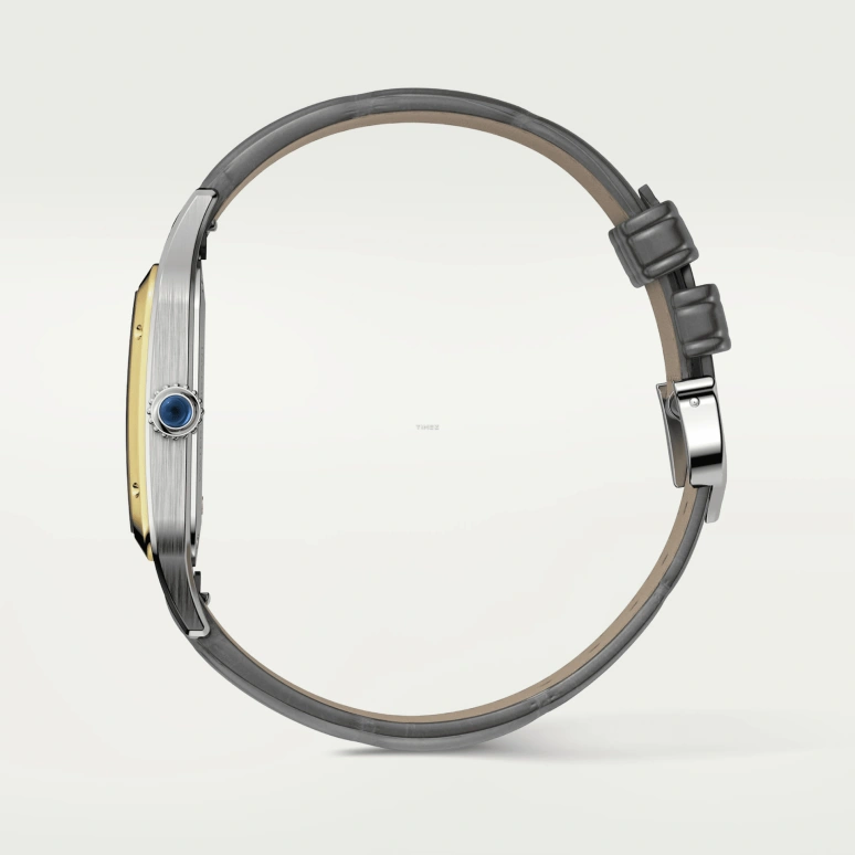 Cartier,Santos de Cartier 31.40x43.50mm,31.40x43.50mm,Stainless Steel,Yellow Gold,Grey,Quartz,Sapphire,Crystal Glass,Square,W2SA0028