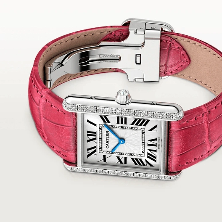 Cartier,Tank 33.70x25.50mm,33.70x25.50mm,White Gold,Silver,Handwound,In-house Caliber,Hardlex,WJTA0015