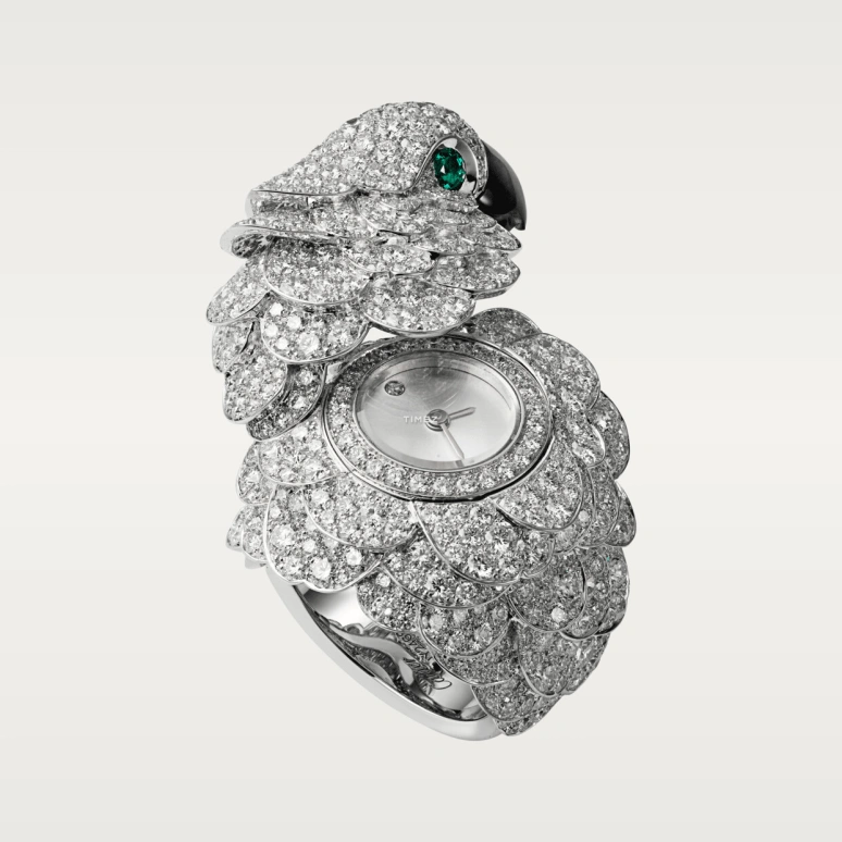 Cartier,High Jewelry Watches ,White Gold,Silver,Quartz,In-house Caliber,Sapphire,Crystal Glass,HPI00685