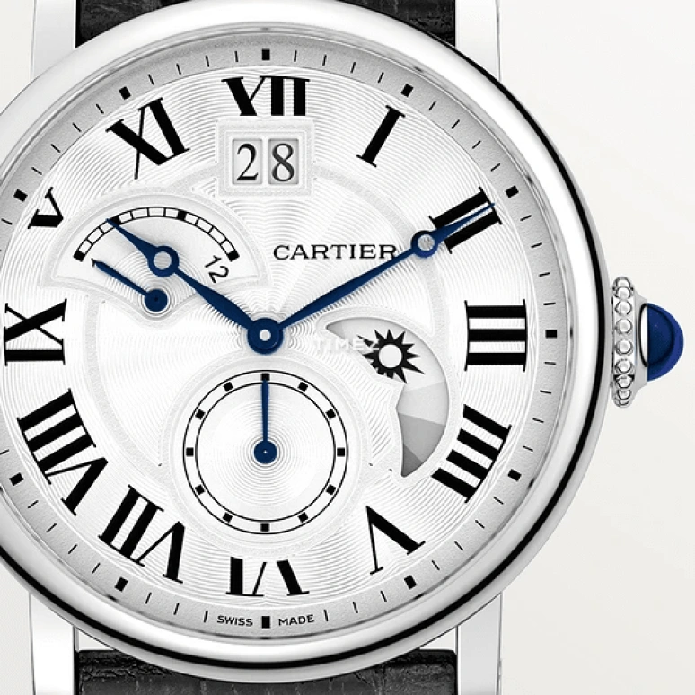 Cartier,Rotonde de Cartier 42mm,42mm,Stainless Steel,Silver,Automatic,Dule Time,Big Date,Retrograde,Day / Night Indication,48hours,In-house Caliber,W1556368