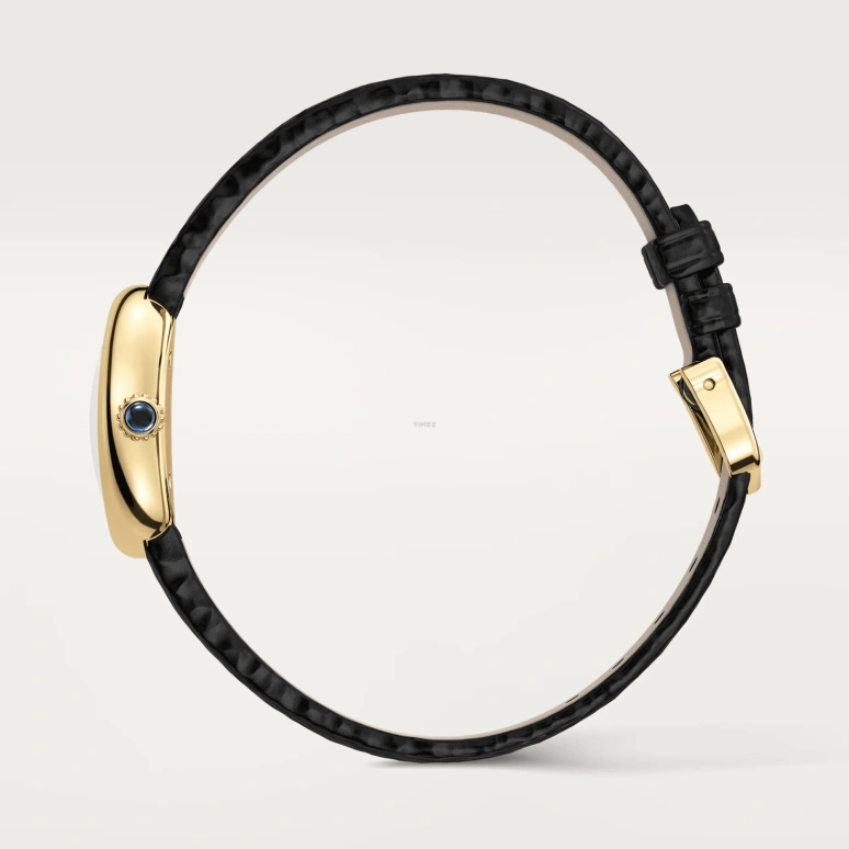 Cartier,Baignoire 24.60x18.70mm,24.60x18.70mm,Yellow Gold,Cream,Quartz,Sapphire,Crystal Glass,Oval,WGBA0041