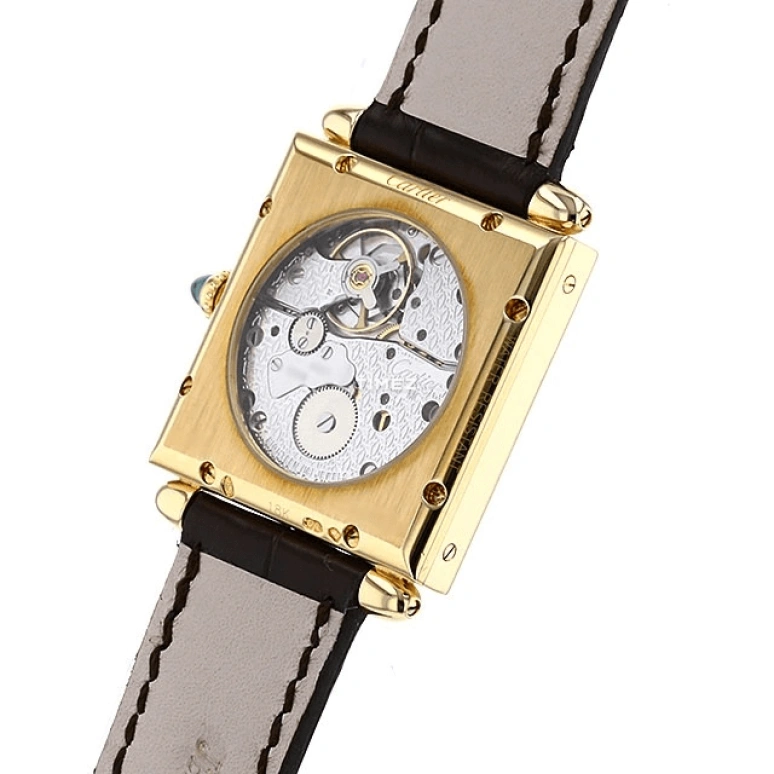 Cartier,Tank 27mm,27mm,Yellow Gold,Silver,Handwound,36hours,In-house Caliber,W1516956