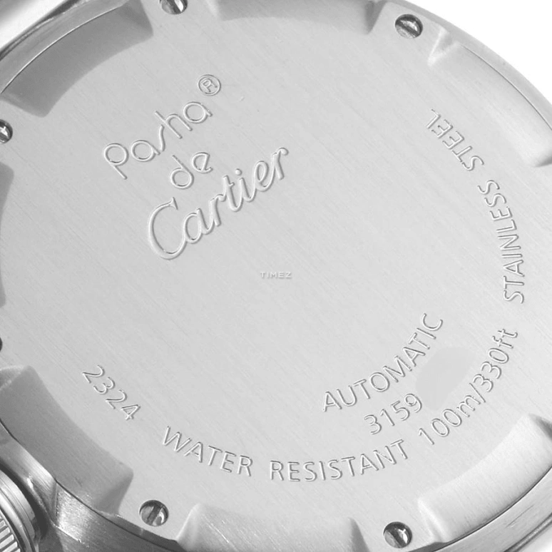 Cartier,Pasha de Cartier 35mm,35mm,Stainless Steel,Pink,Automatic,Day,42hours,W31075M7