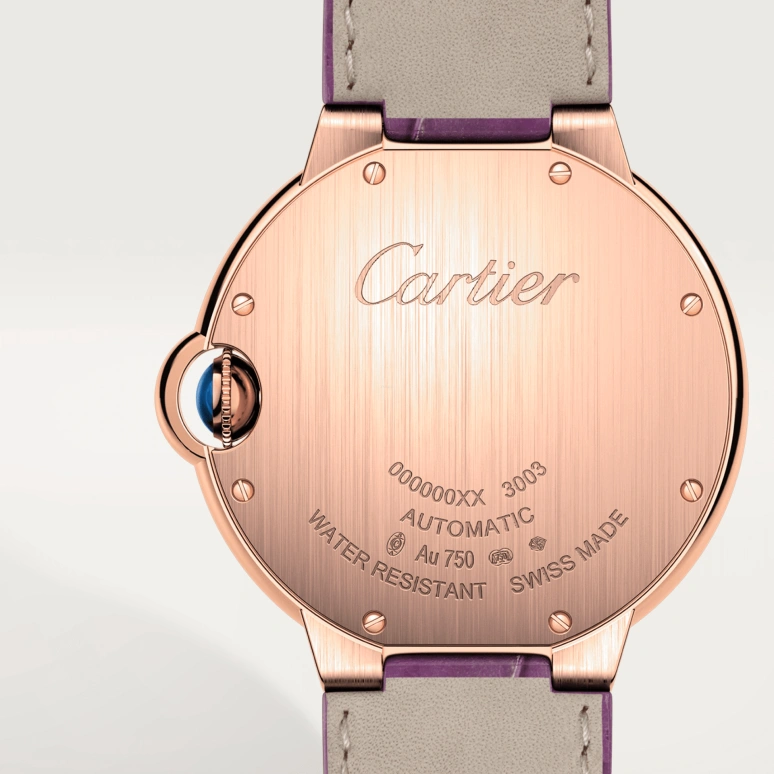 Cartier,Ballon Bleu de Cartier 36mm,36mm,Rose Gold,Silver,Automatic,Sapphire,Crystal Glass,Round,WJBB0050