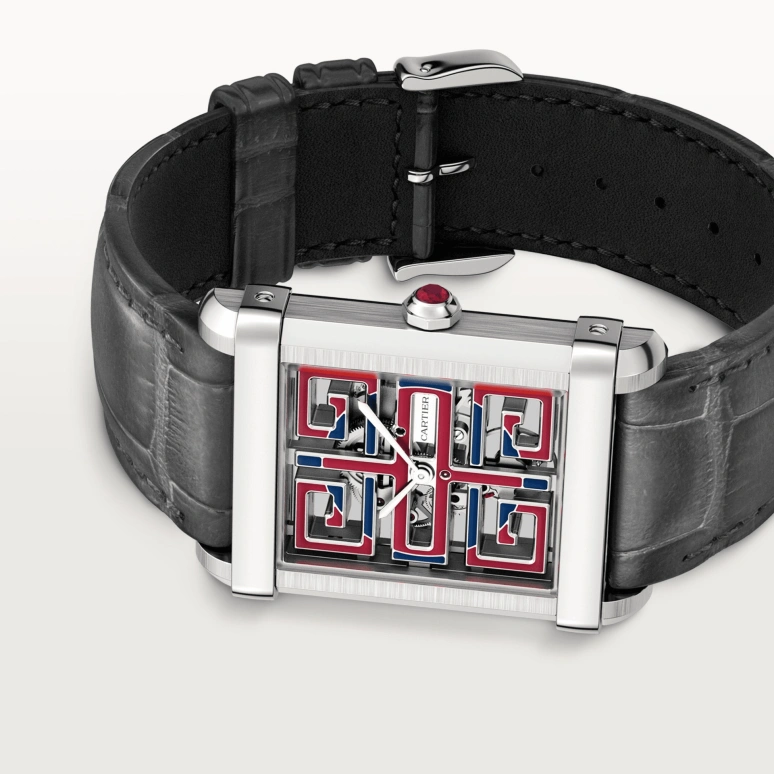 Cartier,Tank 39.50x29.20mm,39.50x29.20mm,Platinum,Skeleton,Handwound,38hours,In-house Caliber,WHTA0015