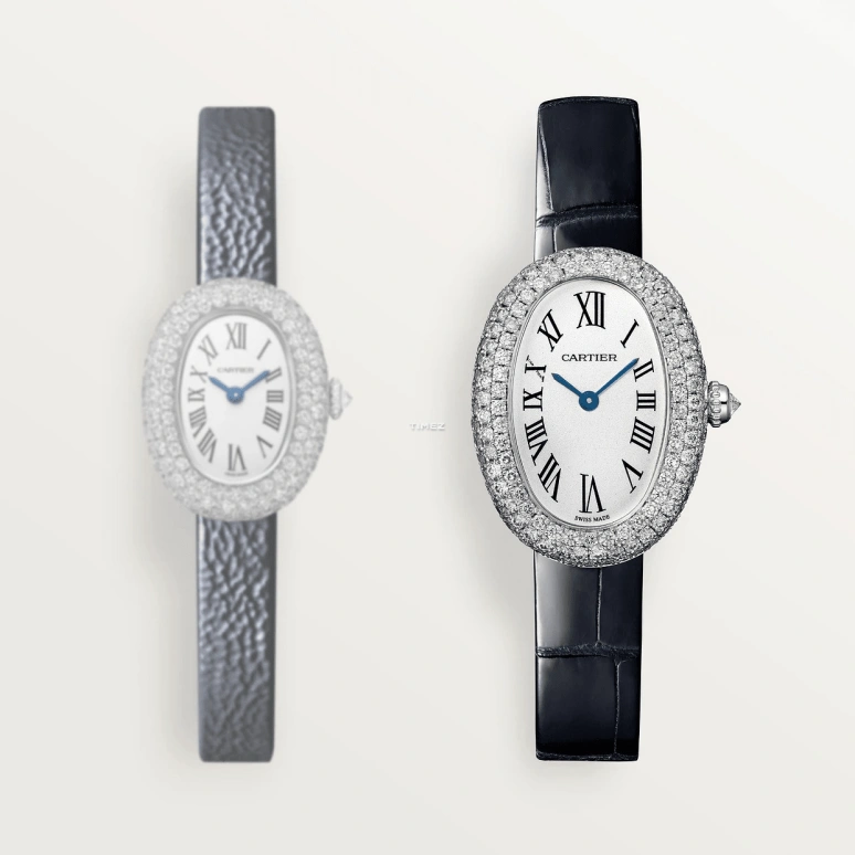 Cartier,Baignoire 32x26mm,32x26mm,White Gold,Silver,Quartz,Sapphire,Crystal Glass,Oval,WJBA0049