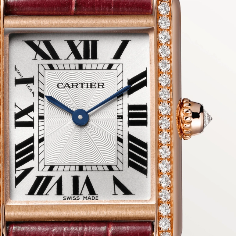 Cartier,Tank 29.50x22mm,29.50x22mm,Rose Gold,Silver,Handwound,38hours,In-house Caliber,WJTA0037