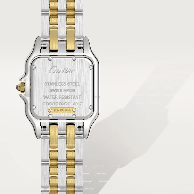 Cartier,Panthère de Cartier 36.50x26.70mm,36.50x26.70mm,Stainless Steel,Yellow Gold,Silver,Quartz,Glass,Square,W2PN0019