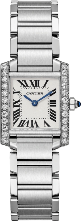 Cartier,Tank 25x20mm,25x20mm,Stainless Steel,Silver,Quartz,Sapphire,Crystal Glass,Square,W4TA0008