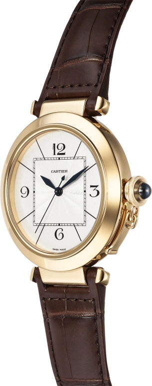 Cartier,Pasha de Cartier 42mm,42mm,Yellow Gold,Silver,Quartz,Sapphire,Crystal Glass,Round,W3019551