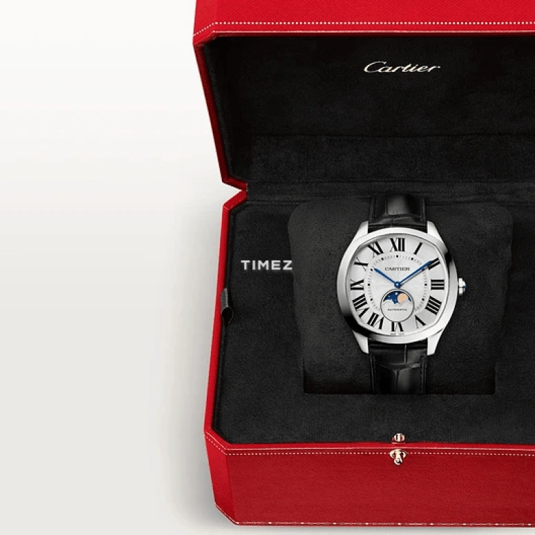 Cartier,Drive de Cartier 47.11x41.20mm,47.11x41.20mm,Stainless Steel,Silver,Automatic,Moonphase,In-house Caliber,WSNM0017