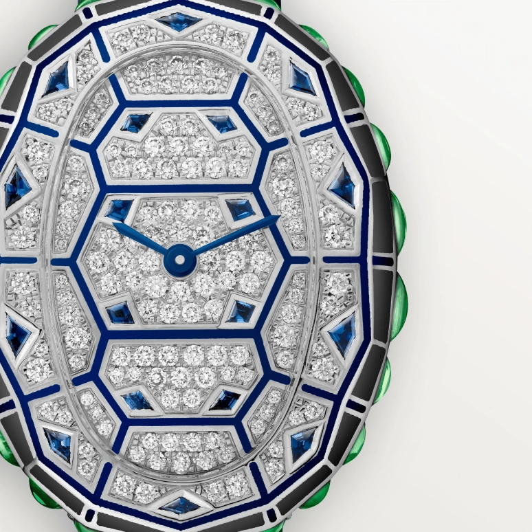 Cartier,Libre 25.47x32.39mm,25.47x32.39mm,White Gold,Silver,Quartz,Sapphire,Oval,WJLI0021