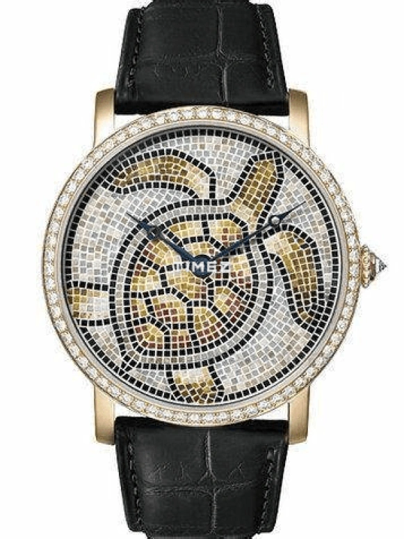 Cartier,Rotonde de Cartier 42mm,42mm,Rose Gold,Rose,Handwound,In-house Caliber,Sapphire,Crystal Glass,HPI00549