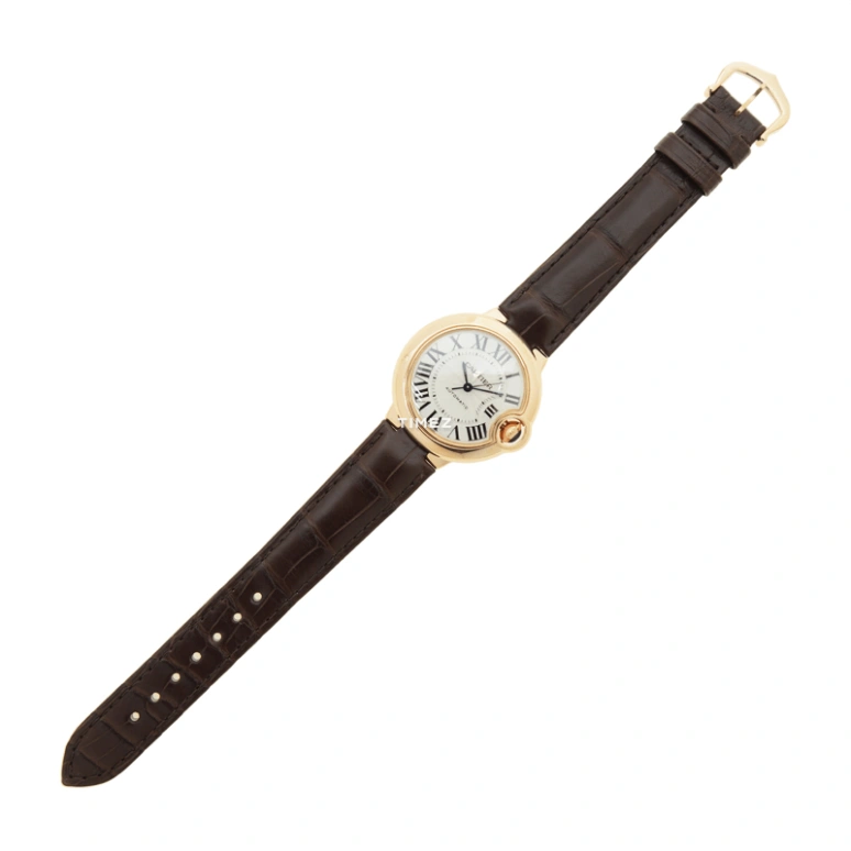 Cartier,Ballon Bleu de Cartier 33mm,33mm,Rose Gold,Silver,Automatic,Sapphire,Crystal Glass,Round,W6920069