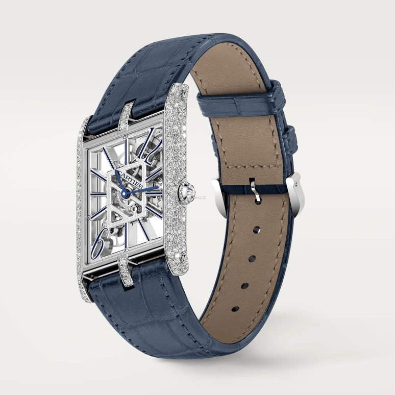 Cartier,Tank 47.15x26.20mm,47.15x26.20mm,Platinum,Skeleton,Handwound,48hours,In-house Caliber,HPI01370