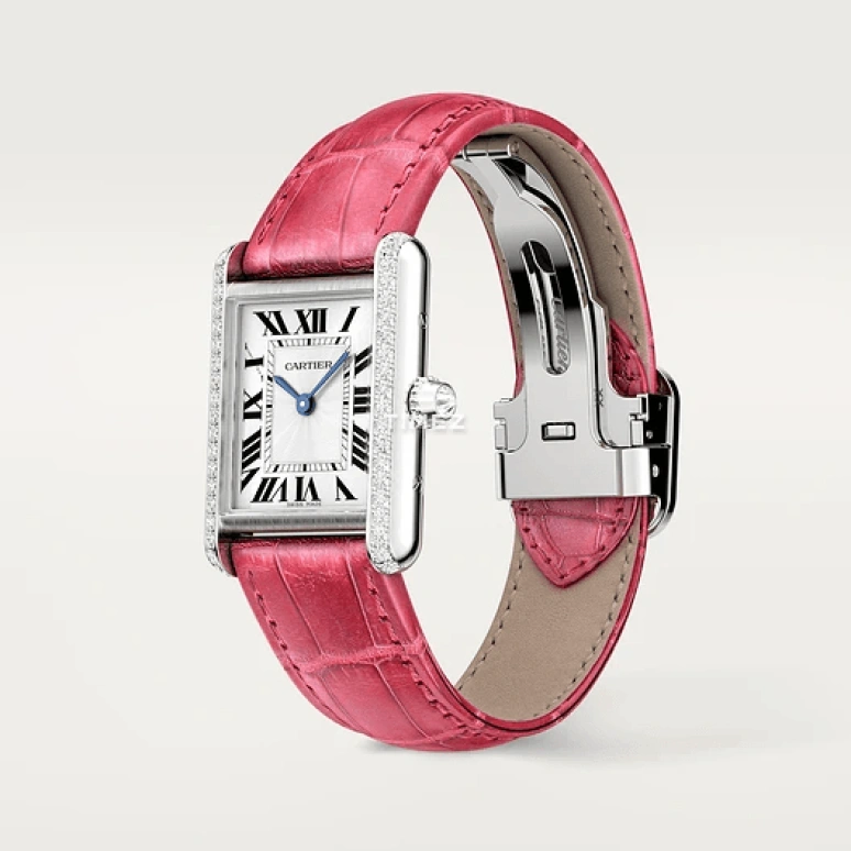 Cartier,Tank 29.50x22mm,29.50x22mm,White Gold,Silver,Handwound,In-house Caliber,Hardlex,WJTA0011