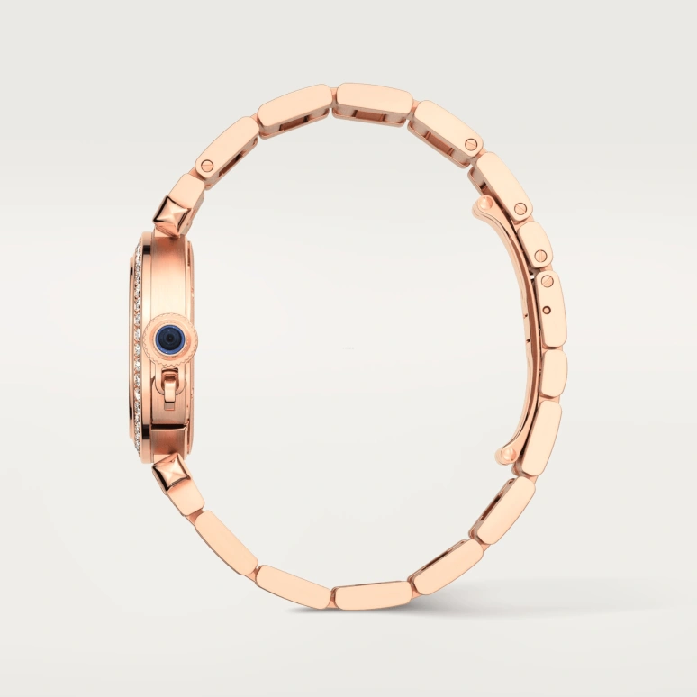 Cartier,Pasha de Cartier 30mm,30mm,Rose Gold,Silver,Quartz,Sapphire,Crystal Glass,Round,WJPA0018