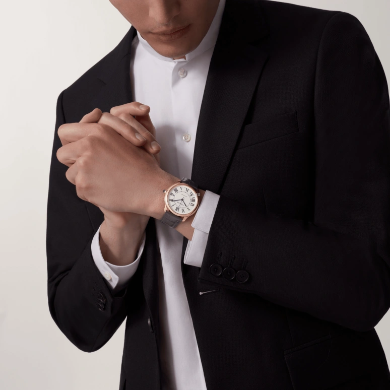 Cartier,Ronde de Cartier 40mm,40mm,Rose Gold,Cream,Automatic,Day,42hours,WGRN0011