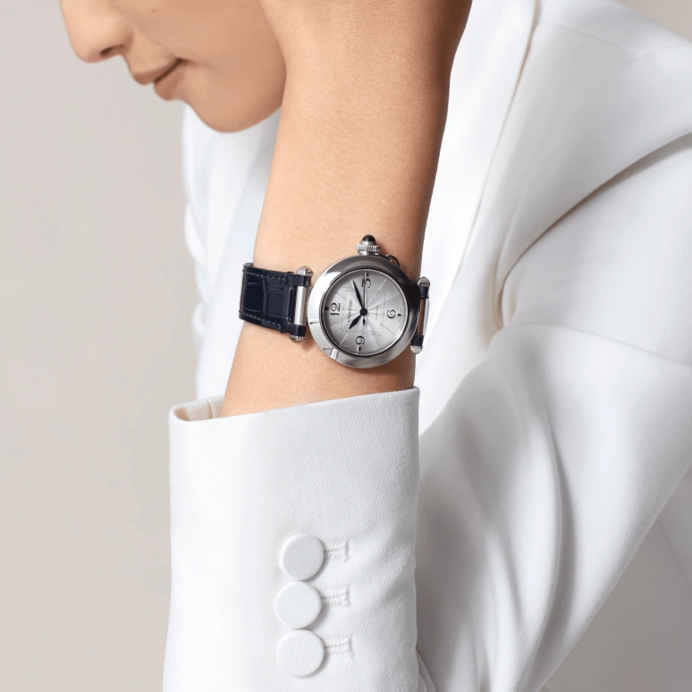 Cartier,Pasha de Cartier 35mm,35mm,Stainless Steel,Silver,Automatic,42hours,In-house Caliber,WSPA0012
