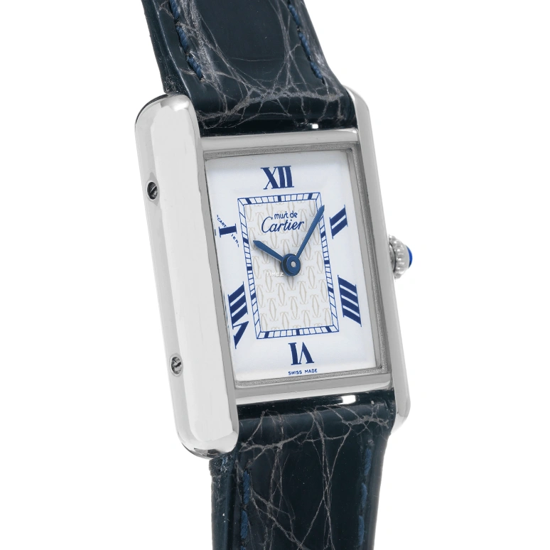 Cartier,Tank 22x29.50mm,22x29.50mm,Silver,White,Quartz,Sapphire,Crystal Glass,Square,W1014054