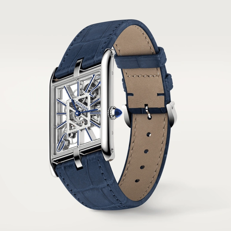 Cartier,Tank 47.20x26.20mm,47.20x26.20mm,Platinum,Silver,Handwound,48hours,In-house Caliber,WHTA0012