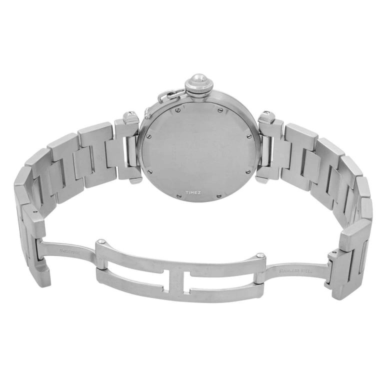 Cartier,Pasha de Cartier 35mm,35mm,Stainless Steel,Silver,Automatic,Day,Sapphire,Crystal Glass,W31023M7