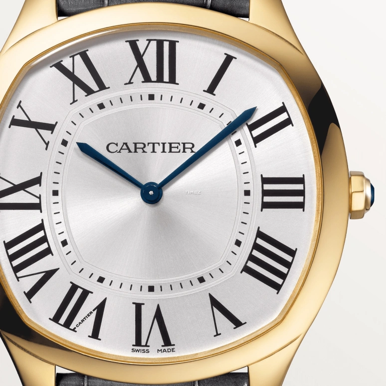 Cartier,Drive de Cartier 44.76x39.14mm,44.76x39.14mm,Yellow Gold,Silver,Handwound,36hours,In-house Caliber,WGNM0011