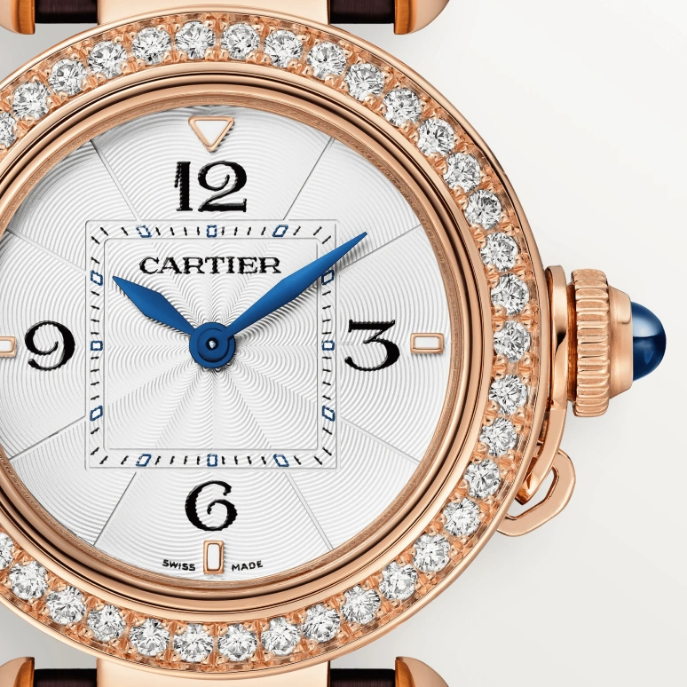 Cartier,Pasha de Cartier 30mm,30mm,Rose Gold,White,Quartz,Sapphire,Crystal Glass,Round,WJPA0046