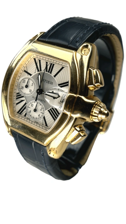 Cartier,Drive de Cartier 47.60x42.80mm,47.60x42.80mm,Yellow Gold,Silver,Automatic,Chronograph,Day,W62021Y3