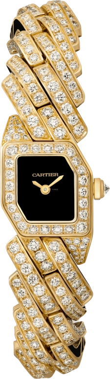 Cartier,Maillon de Cartier 31x17mm,31x17mm,Yellow Gold,Black,Quartz,Sapphire,Crystal Glass,Other,WJBJ0006