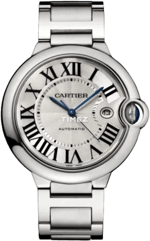 Cartier,Ballon Bleu de Cartier 42mm,42mm,Stainless Steel,Silver,Automatic,Day,Sapphire,Crystal Glass,WSBB0016