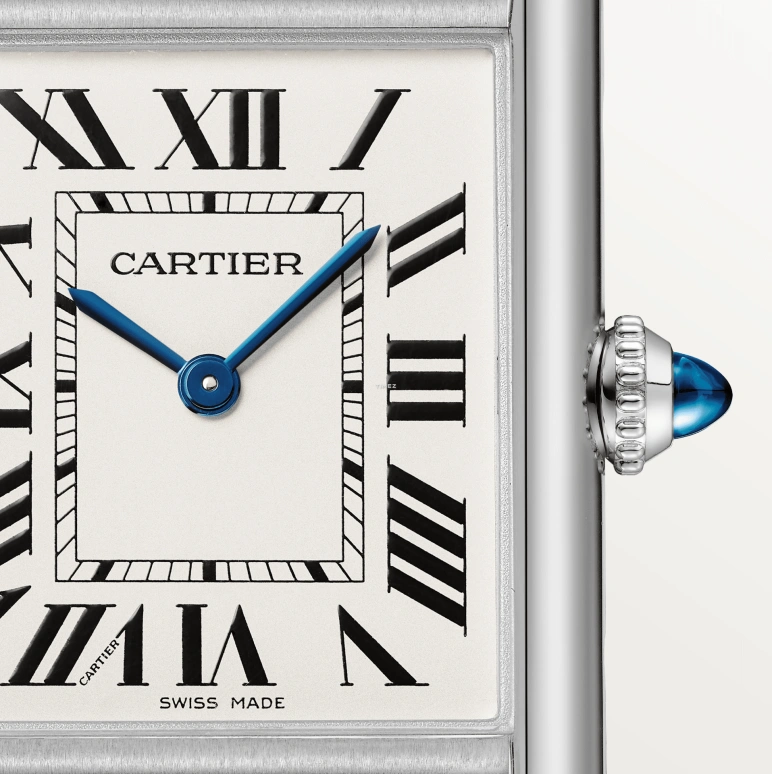 Cartier,Tank 33.70x25.50mm,33.70x25.50mm,Stainless Steel,Silver White,Quartz,Sapphire,Crystal Glass,Rectangular,WSTA0106