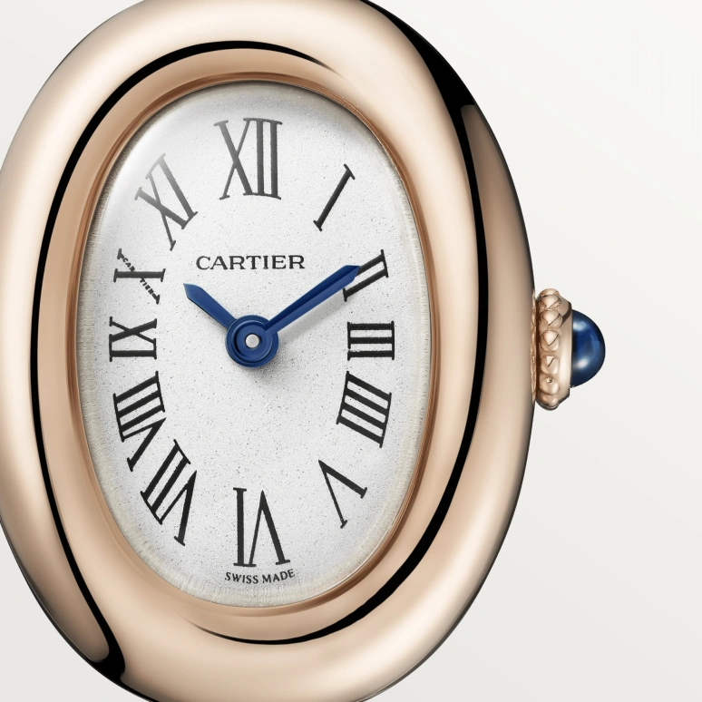 Cartier,Baignoire 24.60x18.70mm,24.60x18.70mm,Rose Gold,Silver,Quartz,Sapphire,Crystal Glass,Oval,WGBA0019