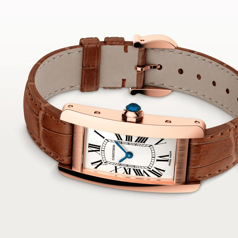 Cartier,Tank 34.80x19mm,34.80x19mm,Rose Gold,Silver,Quartz,In-house Caliber,Hardlex,W2607456