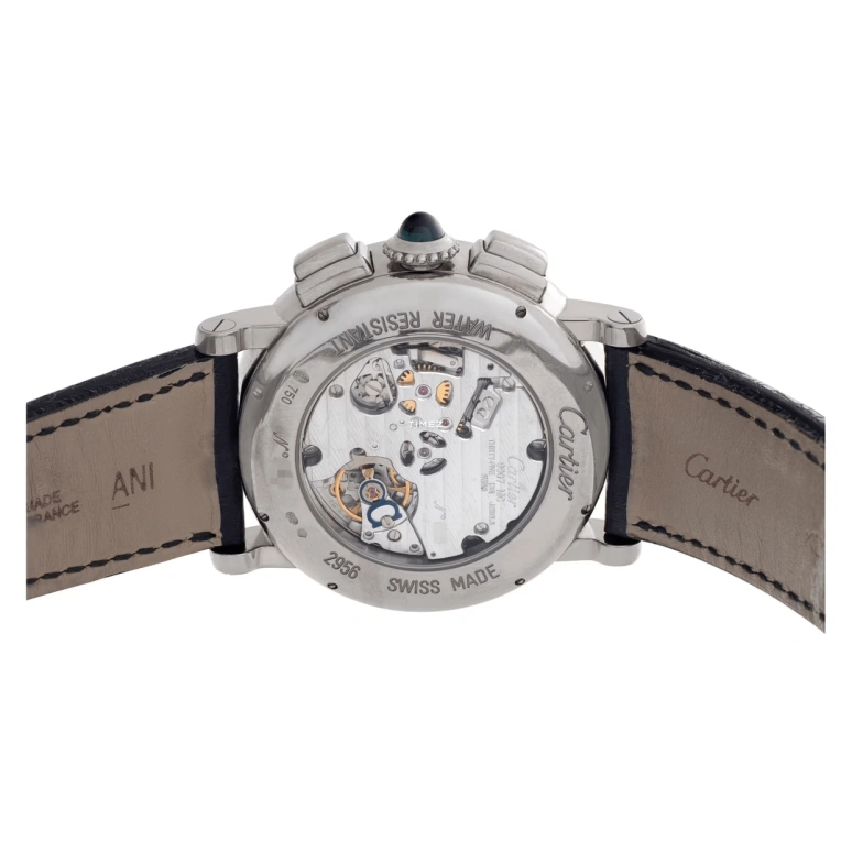 Cartier,Rotonde de Cartier 47.50mm,47.50mm,White Gold,Grey,Silver,Handwound,Chronograph,50hours,W1556051